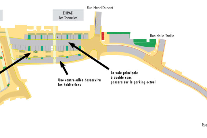 Plan du futur aménagement de la place François-Mitterrand