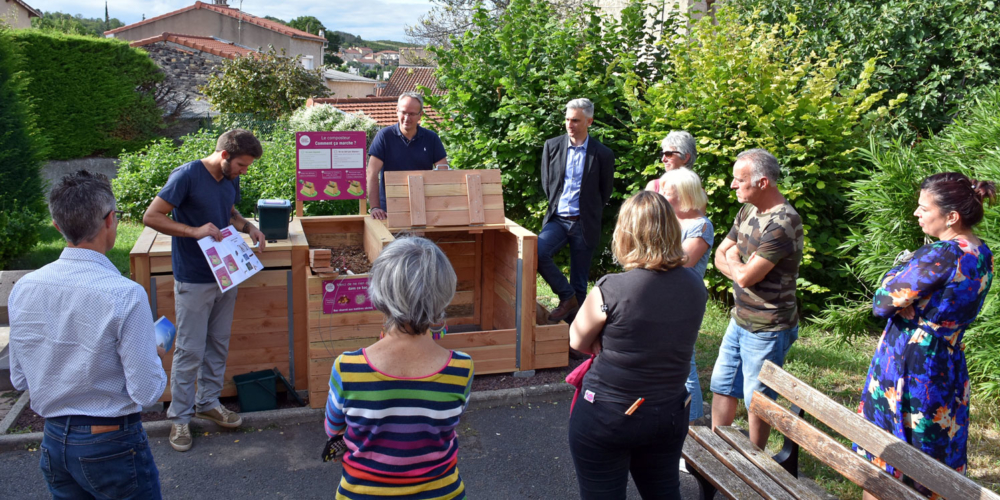 Un composteur collectif dans le bourg de Romagnat