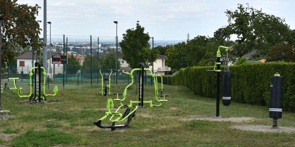 Un espace de fitness en plein air