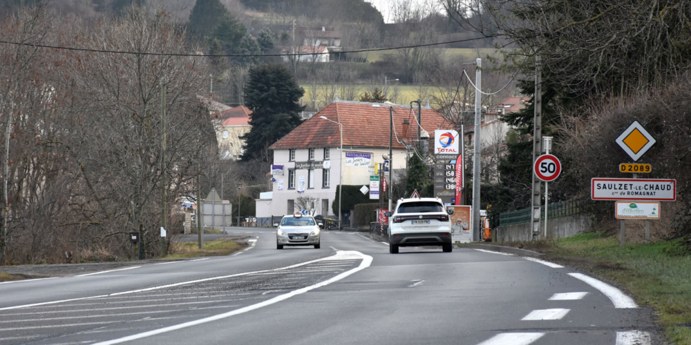 Travaux sur la RD2089 à Saulzet-le-Chaud