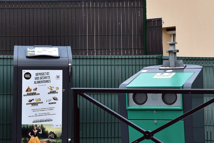 Borne biodéchet - Romagnat - allee des Cressonnieres