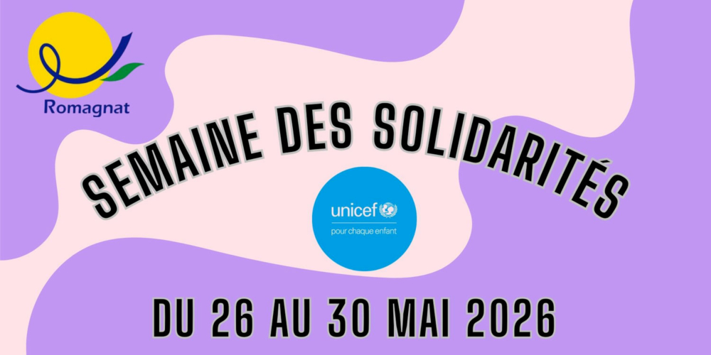 Semaine des Solidarités : du 26 au 30 mai